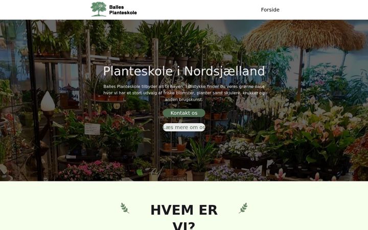 Screenshot of balles-planteskole.dk