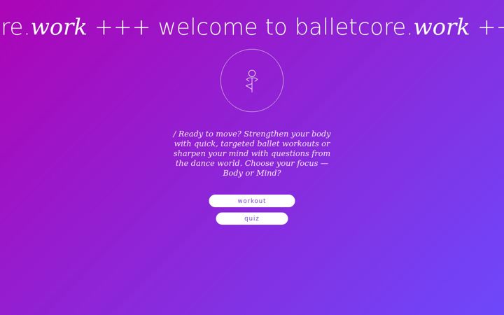 Screenshot of balletcore.work
