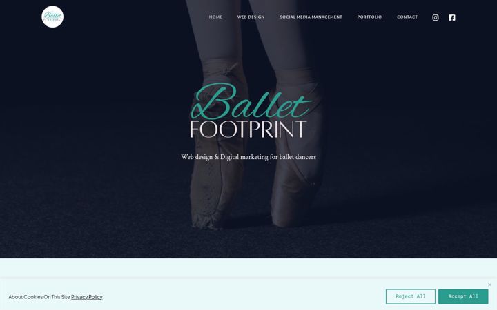 Screenshot of balletfootprint.com