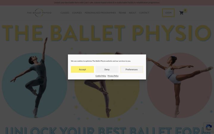 Screenshot of balletphysio.com