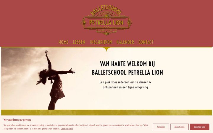 Екранна снимка на balletschoolpetrellalion.nl