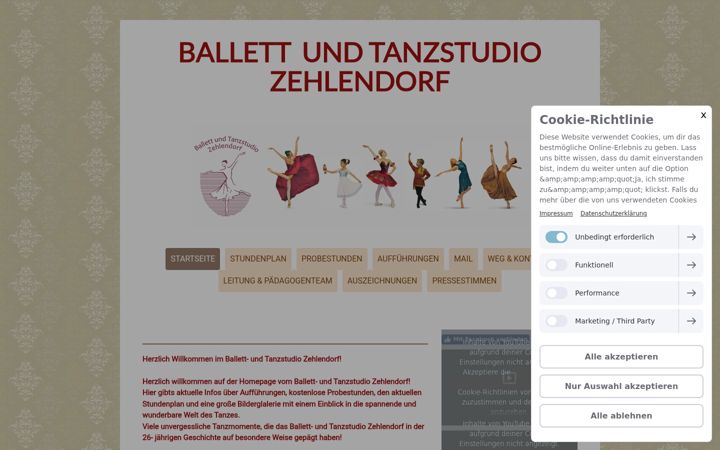Screenshot of ballett-zehlendorf.de