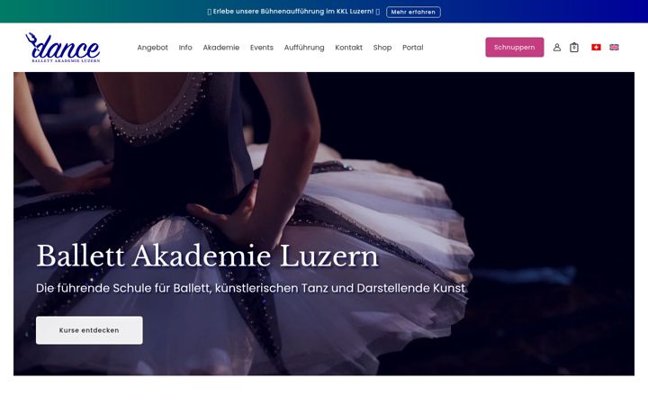 Екранна снимка на ballettakademie.ch