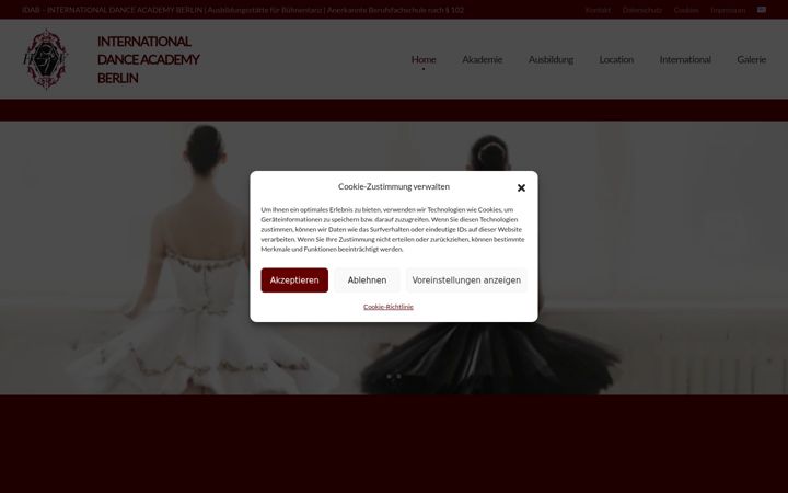 Screenshot of ballettakademie.de