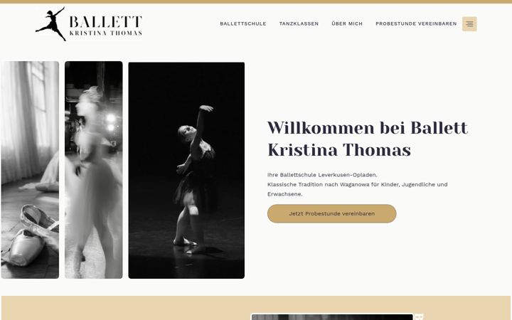 Screenshot of ballettkristinathomas.de