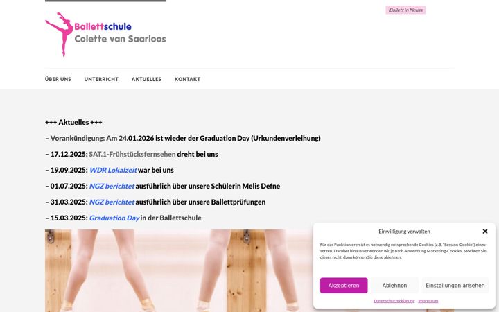 Екранна снимка на ballettneuss.de