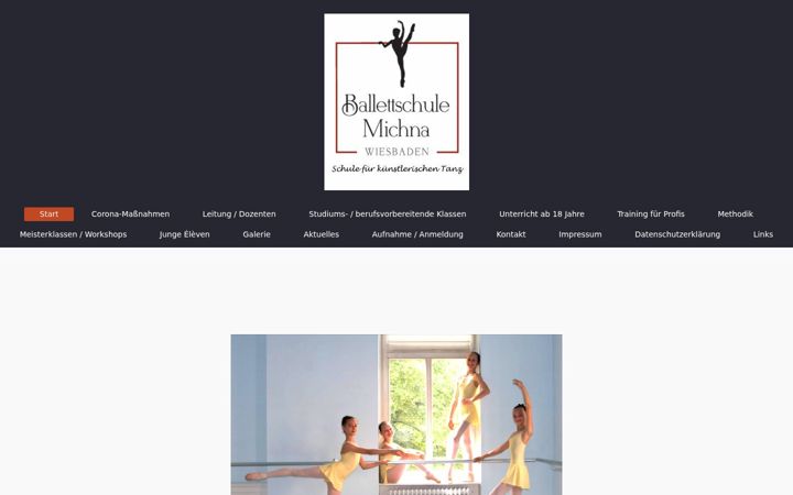 Screenshot of ballettschule-michna.de