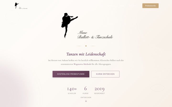 Екранна снимка на ballettschule-muse.de