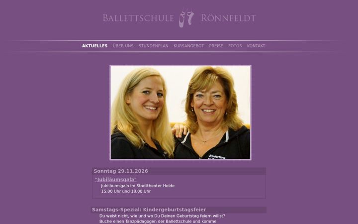 Screenshot of ballettschule-roennfeldt.de