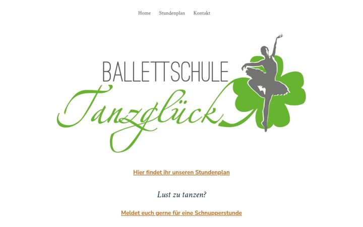 Screenshot of ballettschule-tanzglueck.de