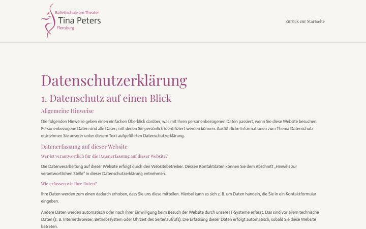 Screenshot of ballettschule-tina-peters.de