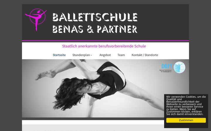 Screenshot of ballettschulebenas.de
