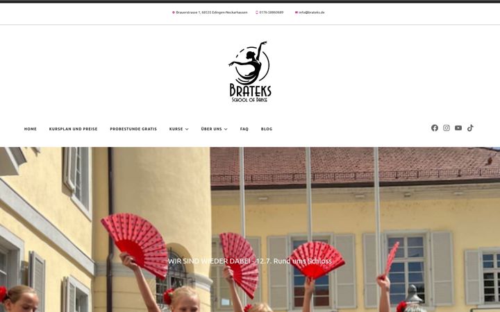 Screenshot of ballettschulebratek.com