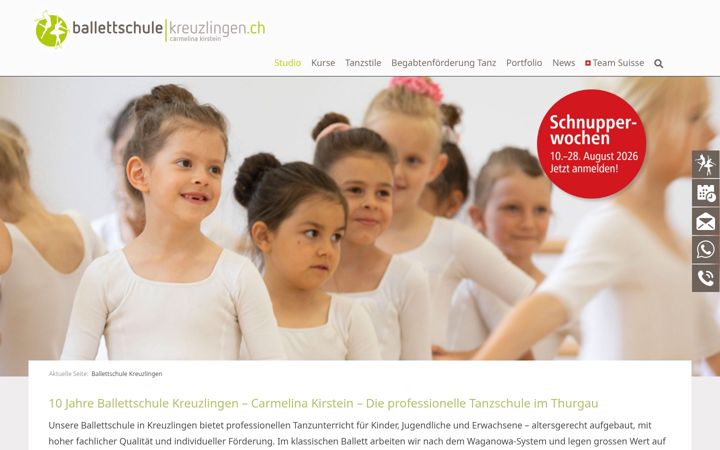 Screenshot of ballettschulekreuzlingen.ch