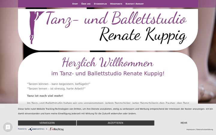 Skærmbillede af ballettstudio-kuppig.de