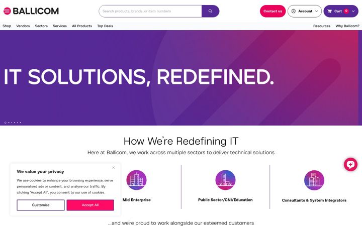 Screenshot of ballicom.co.uk