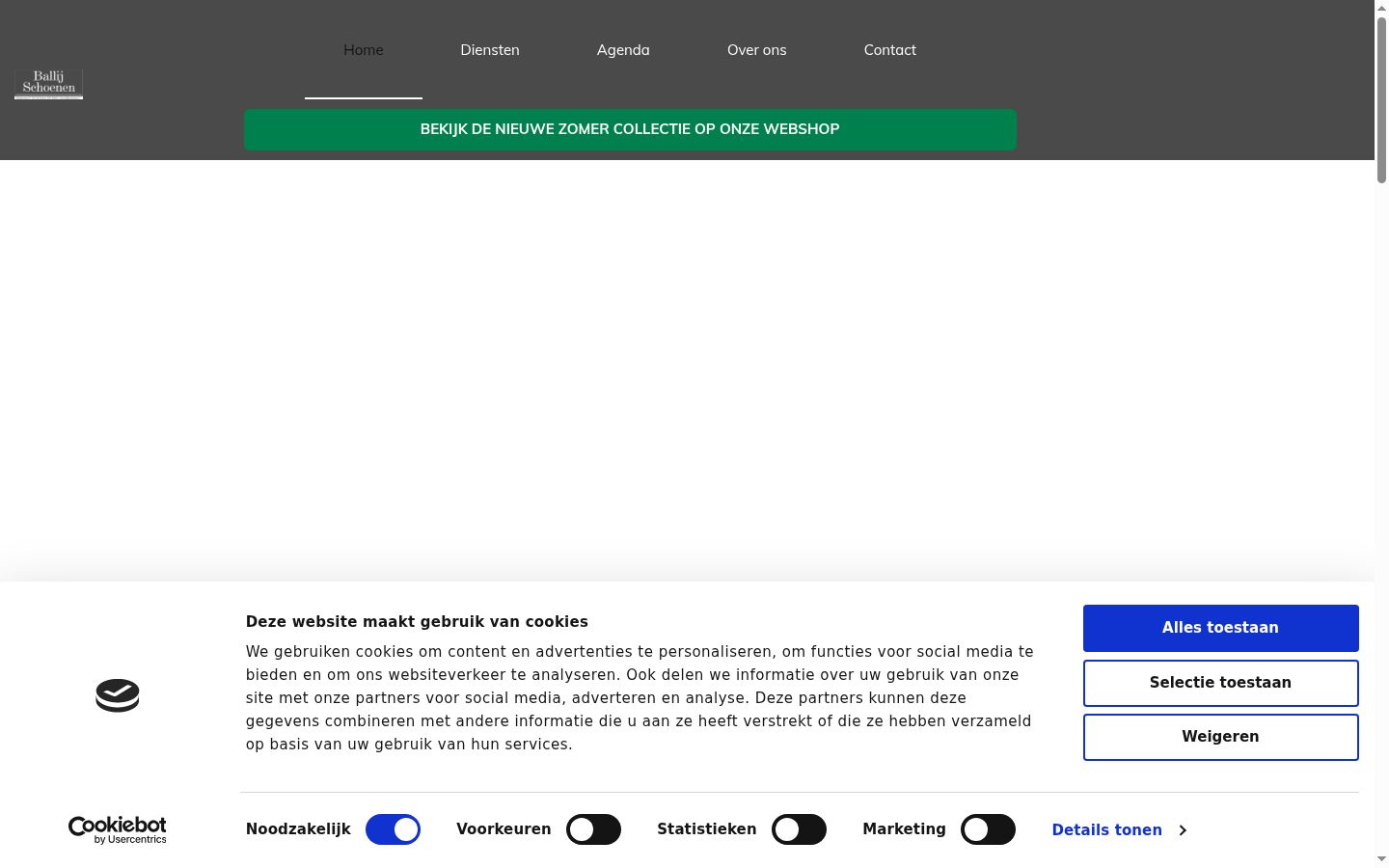 Capture d'écran de la bannière de consentement affichée avant toute interaction