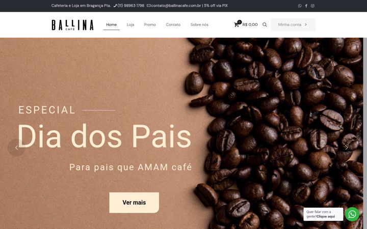 Screenshot of ballinacafe.com.br