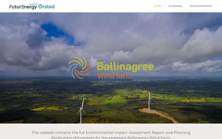 Screenshot of ballinagreeplanning.ie