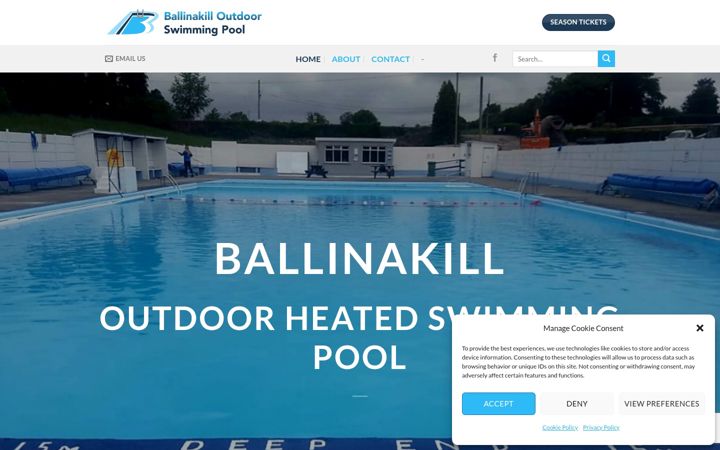 Screenshot of ballinakilloutdoorswimmingpool.com