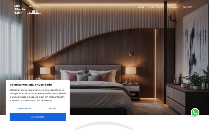Screenshot of ballinarquitetura.com.br