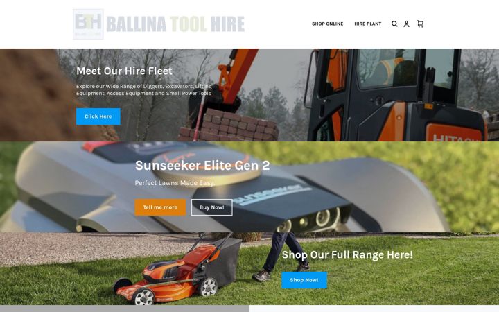 Screenshot of ballinatoolhire.ie
