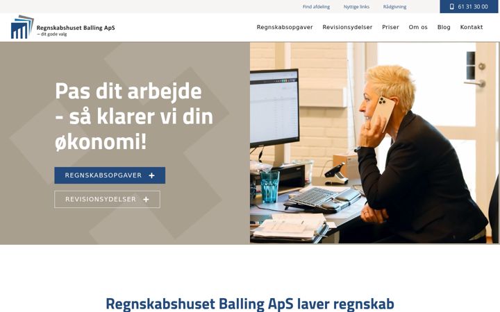 Screenshot of ballingholst.dk