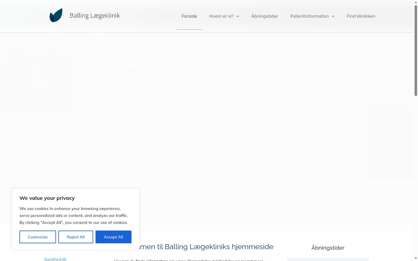 Screenshot tal-banner tal-kunsens muri qabel kwalunkwe interazzjoni
