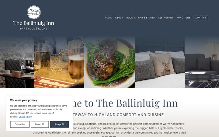 Screenshot of ballinluiginn.com