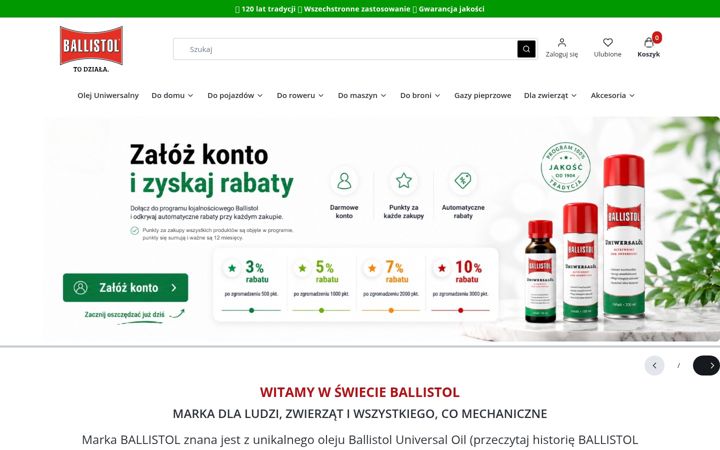 Screenshot of ballistol.com.pl