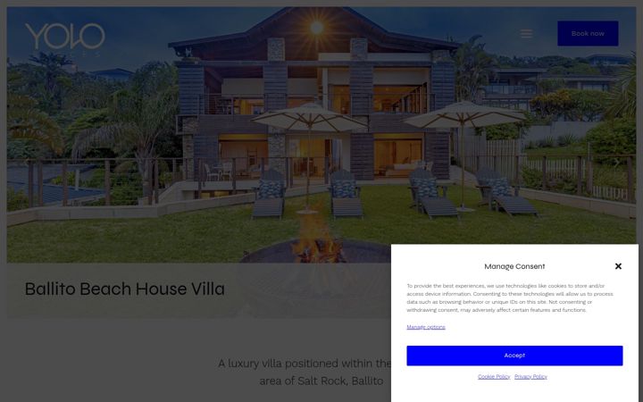 Screenshot of ballitobeachhousevilla.co.za