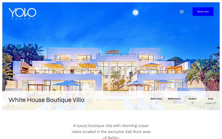 Screenshot of ballitowhitehousevilla.co.za
