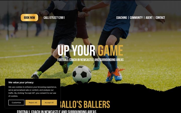 Screenshot of balloballers.co.uk