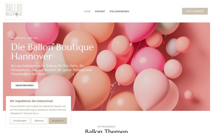 Screenshot di ballon-boutique-hannover.de