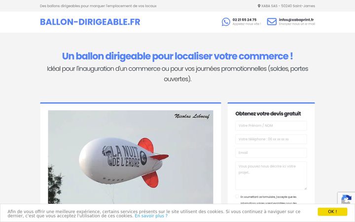 Captura de pantalla de ballon-dirigeable.fr