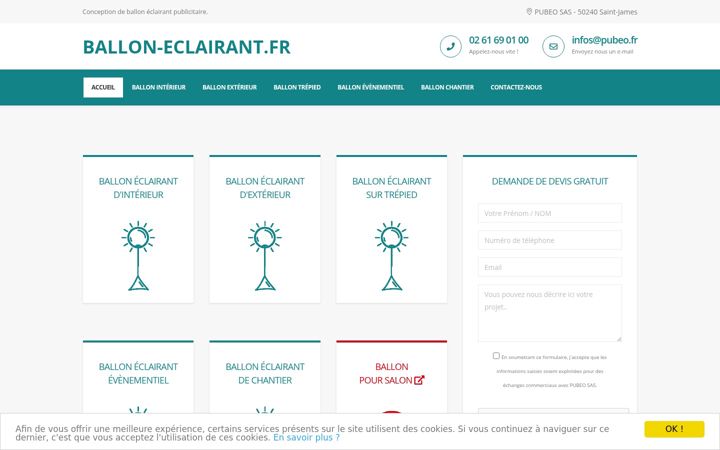 Captura de pantalla de ballon-eclairant.fr