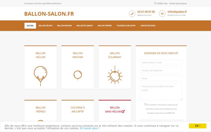 Screenshot of ballon-salon.fr