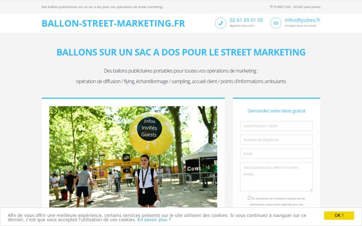 Screenshot of ballon-street-marketing.fr