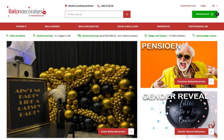 Screenshot of ballondecoraties.be