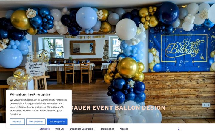 Snímek obrazovky ballondesign-allgaeu.de
