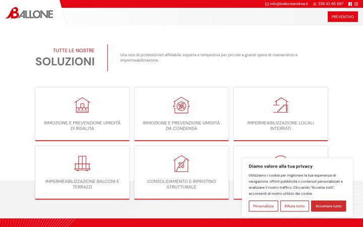 Screenshot of balloneandrea.it