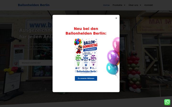 Snímek obrazovky ballonheldenberlin.de