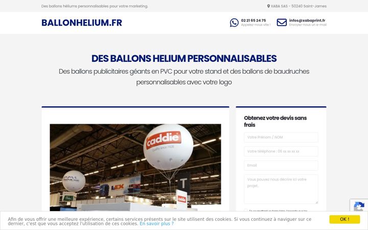 Screenshot of ballonhelium.fr