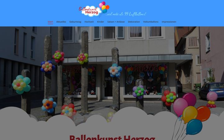 Snímek obrazovky ballonkunst-herzog.de