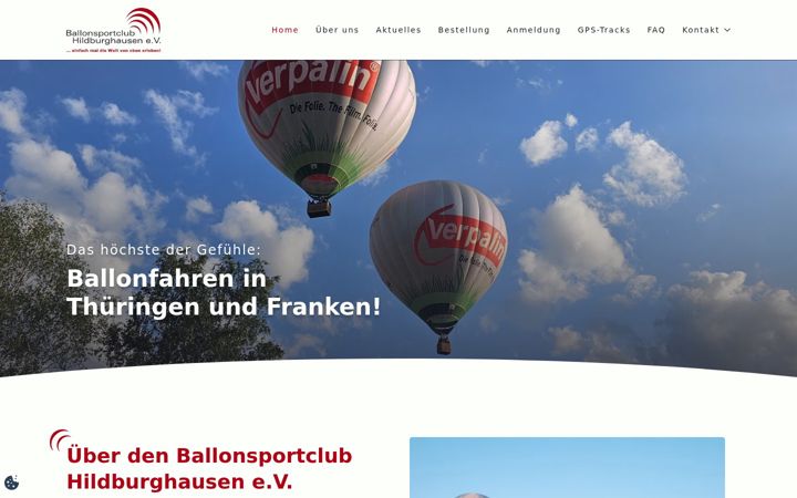 Screenshot of ballonsportclub-hildburghausen.de
