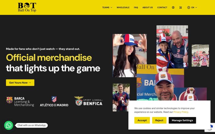 Screenshot of ballontop.com