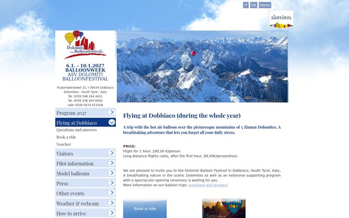 Screenshot of balloonfestival.it