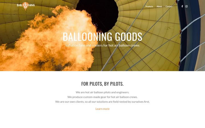 Screenshot of ballooninggoods.com