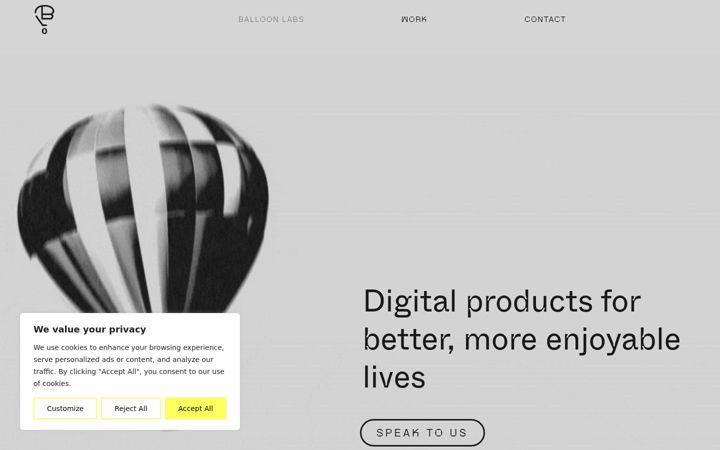 Screenshot of balloonlabs.ai