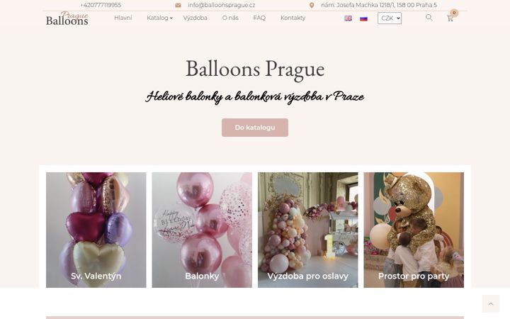 Screenshot ta' balloonsprague.cz